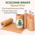 EcoComb Wraps Honeycomb Paper Wrap Roll | Eco-Friendly Bubble Wrap Alternative for Fragile Packaging