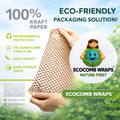 EcoComb Wraps Honeycomb Paper Wrap Roll | Eco-Friendly Bubble Wrap Alternative for Fragile Packaging | Brown Paper Roll 15"