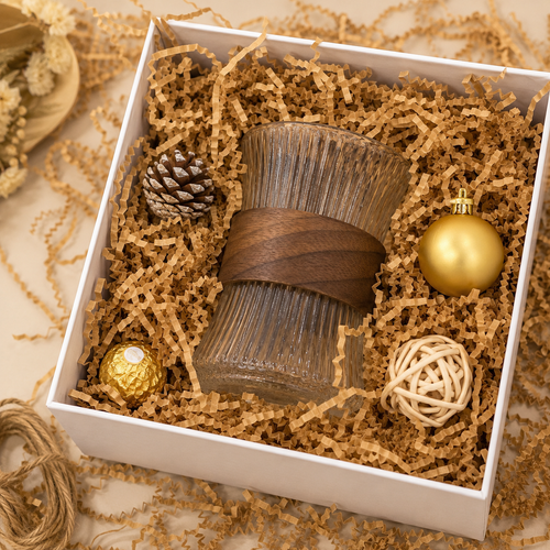 EcoComb Brown & White Crinkle Shredded Paper | Eco-Friendly Gift Box & Hamper Filler | Protective Packaging Material