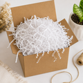 EcoComb Brown & White Crinkle Shredded Paper | Eco-Friendly Gift Box & Hamper Filler | Protective Packaging Material